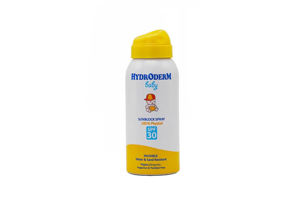 اسپری ضد آفتاب کودکان هیدرودرم SPF30 حجم 100 میلی‌لیتر
